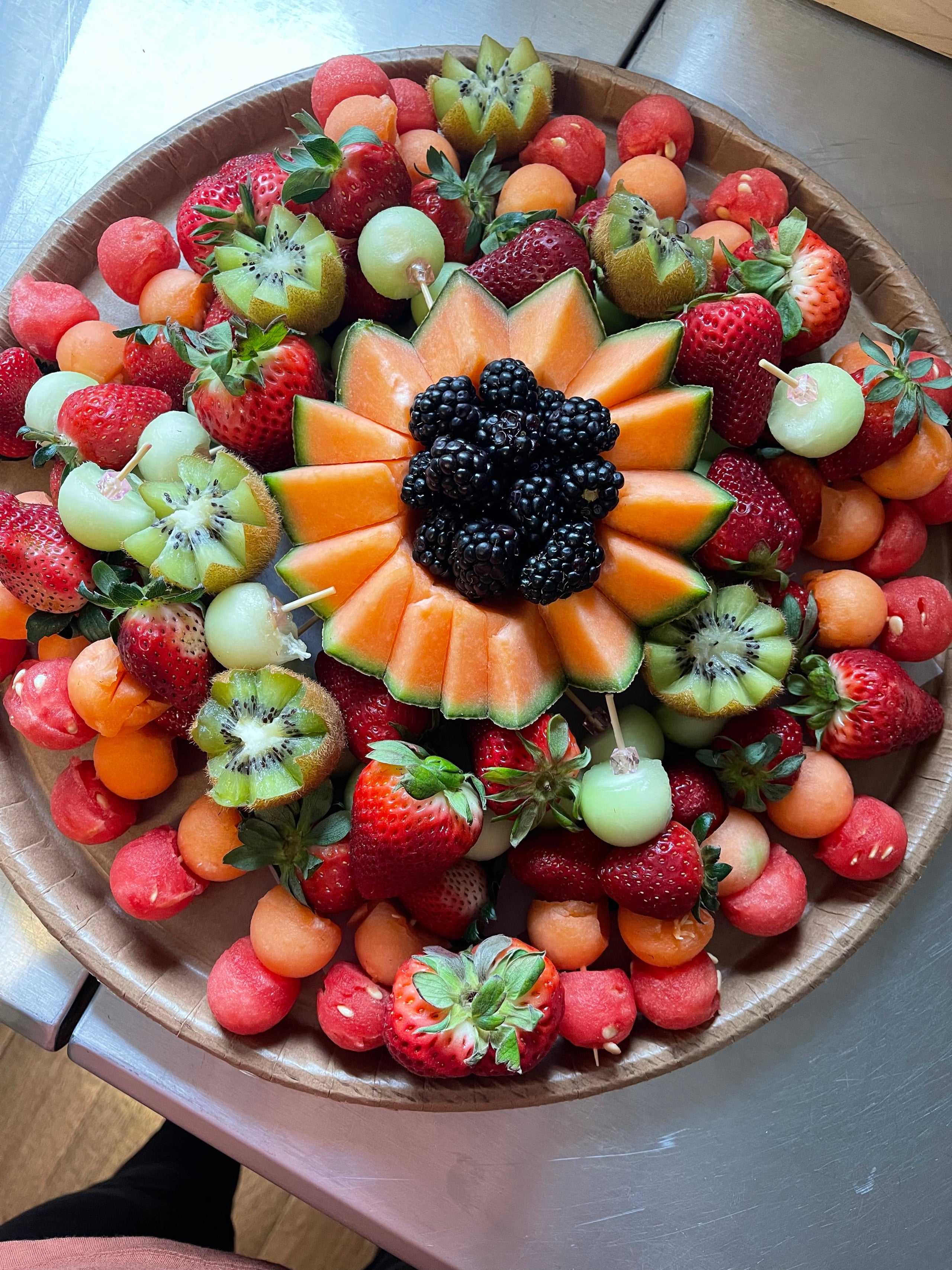 Fancy sales fruit platter